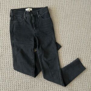 Madewell high rise skinny black denim jeans 26